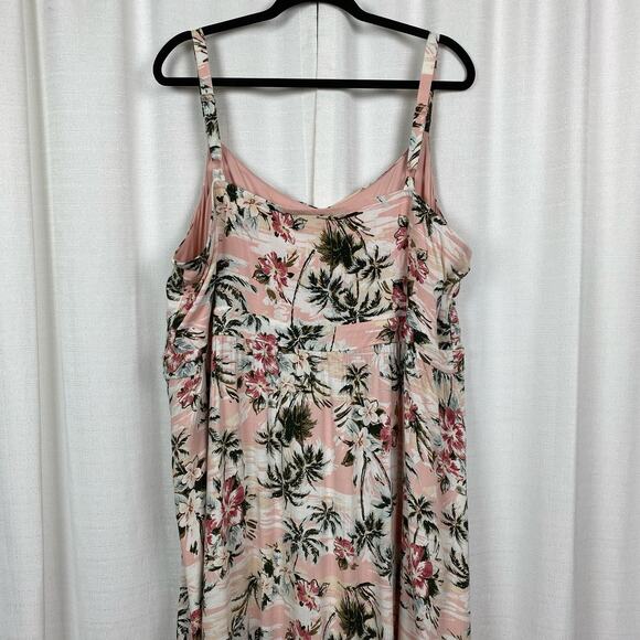 Torrid Pink&Green Tropical Print Maxi Dress Sz.4 - Picture 10 of 14